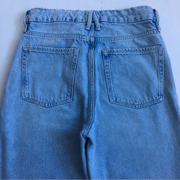 Good American High Rise Buttonfly Straight Leg Light Wash Denim Jeans Size 27 - Picture 5 of 17